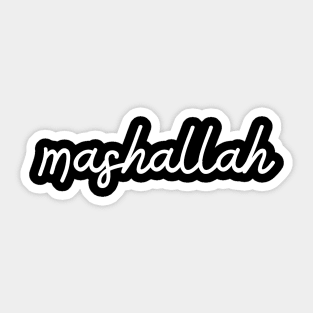 mashallah - white Sticker